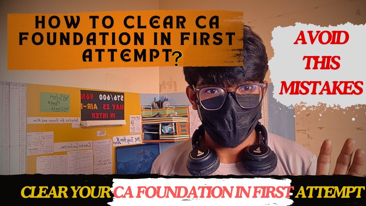 How to clear CA foundation in first attempt Avoid this mistakes. #ca # ...