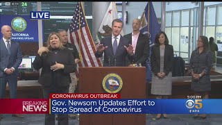 California governor gavin newsom provides an update on impacts of
coronavirus state's school system