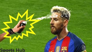 TOP 10 FUNNY MOMENTS WITH VANISHING SPRAY IN FOOTBALL