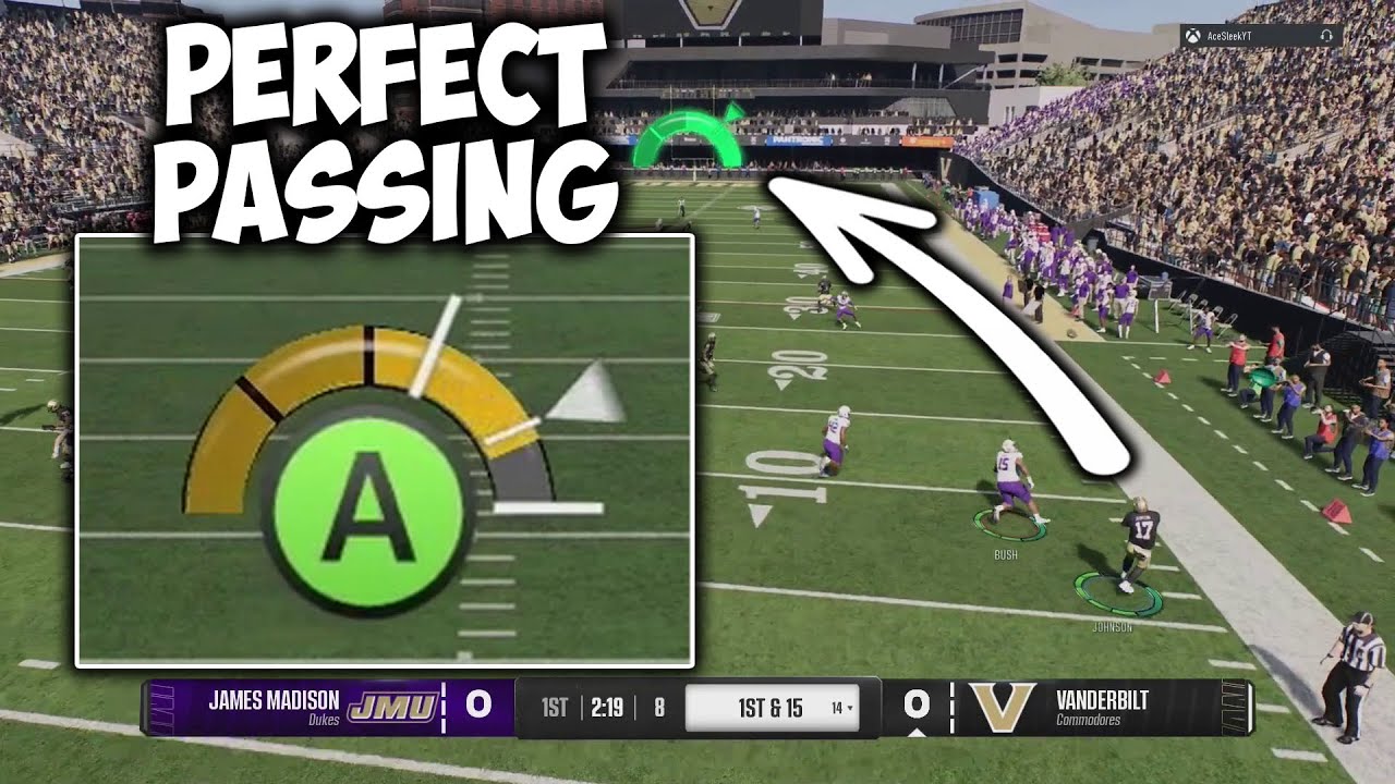 How To Throw Perfect With Any QB in NCAA 25 YouTube