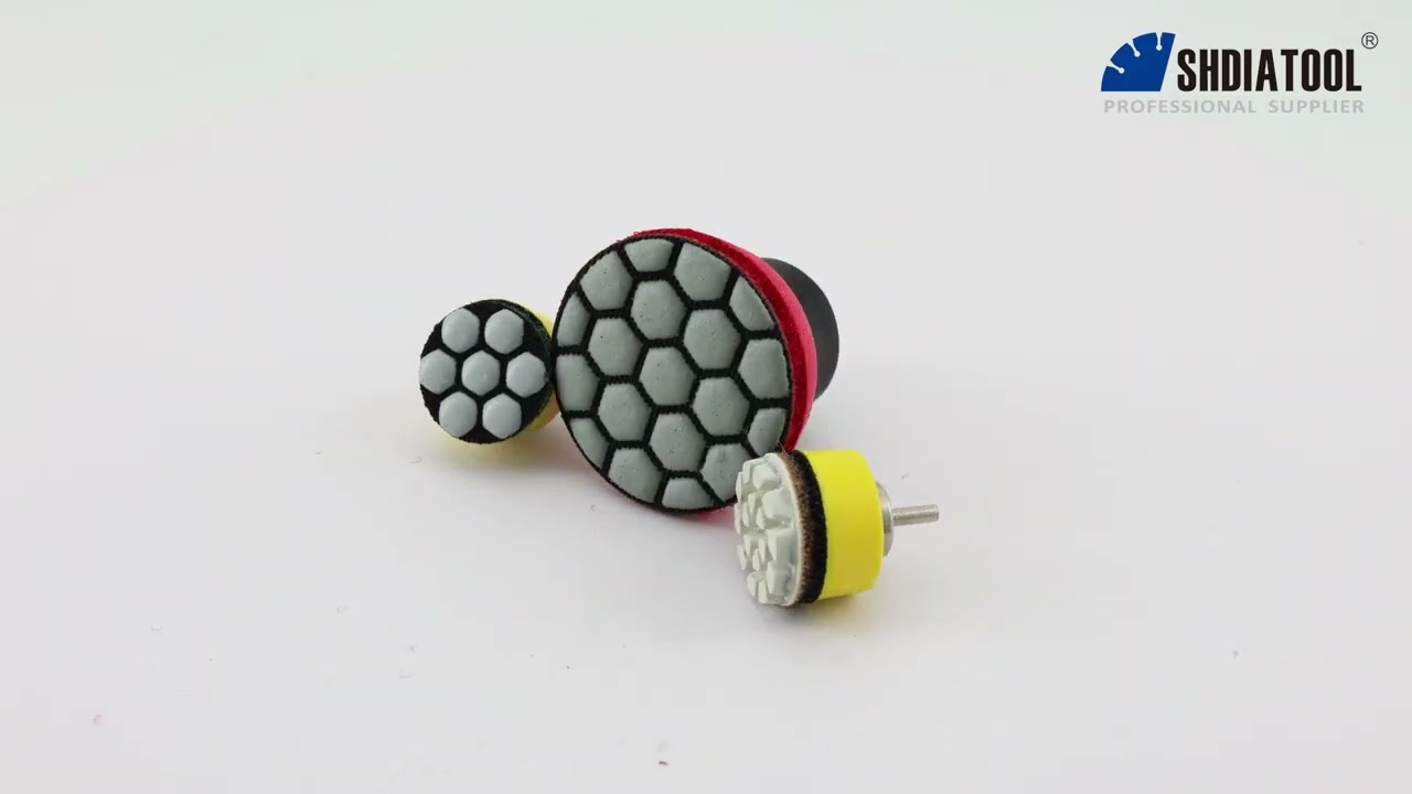 A642 1in/2in Diamond Polishing Pads Back Pad Hook Loop Plastic Backer Holder Sanding Disc