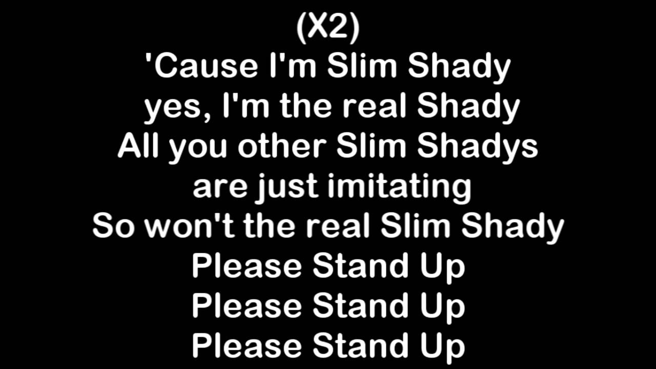 Eminem slim shady текст. Slim Shady текст. The real Slim Shady text. Текст песни the real Slim Shady. Eminem the real Slim Shady текст.