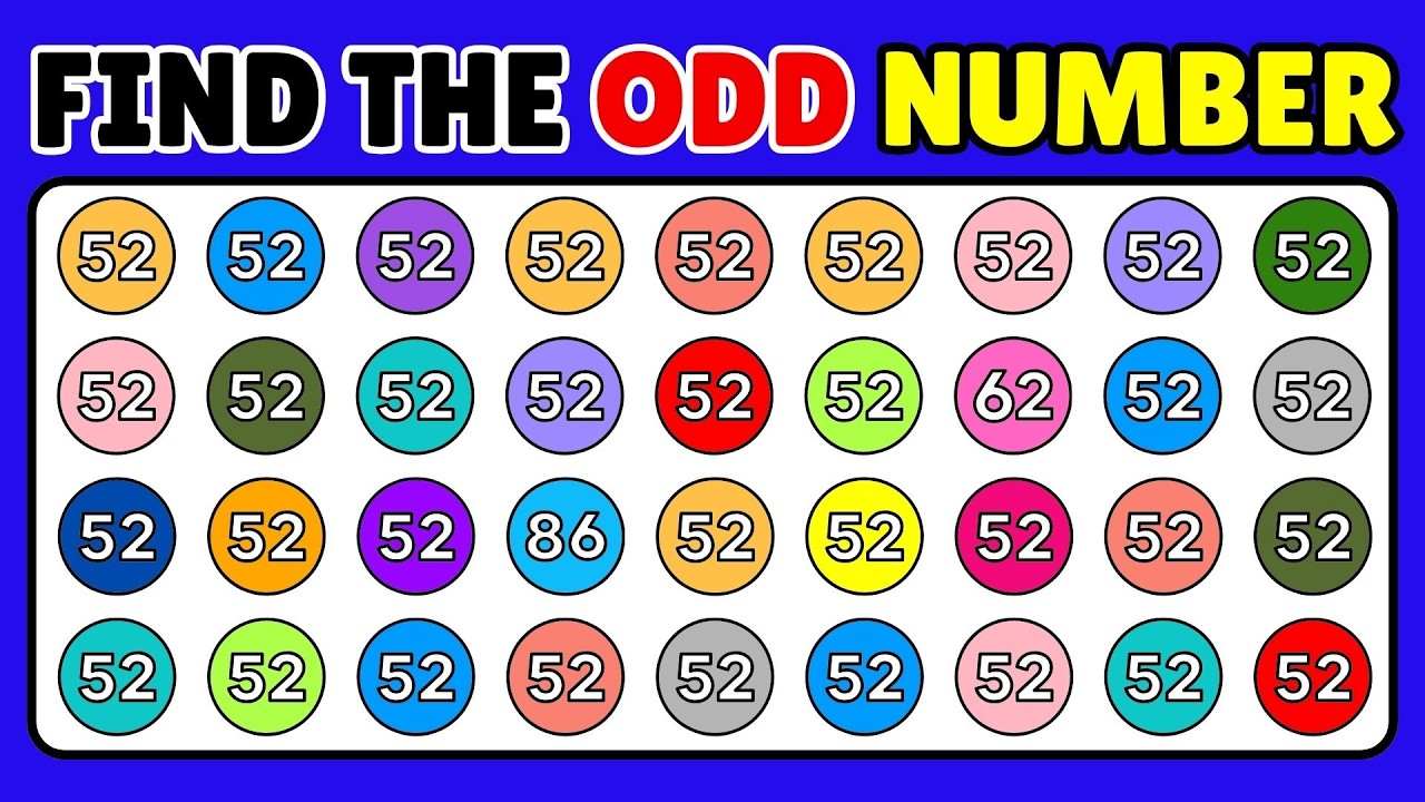 Find The Odd One Out | Number Edition🧠 Ultimate Brain Workout | Quiz ...