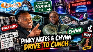 PINKY NOTES & CHYNA - DONT GET SHOOK!!! 😱 #roadtrip #thorpepark #scaremaze