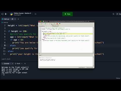 8. More on Nested If and Else Statements || 4. Beginner If and Else Statements || Python Course