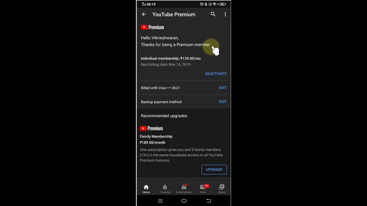 How to CANCEL your YOUTUBE PREMIUM in ANDROID MOBILE? - YouTube