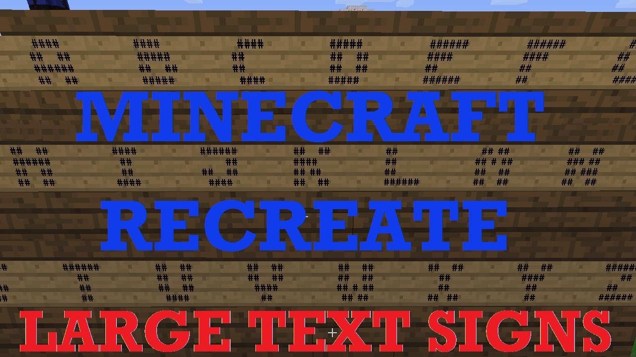 Large Sign Text Minecraft Tutorial - YouTube