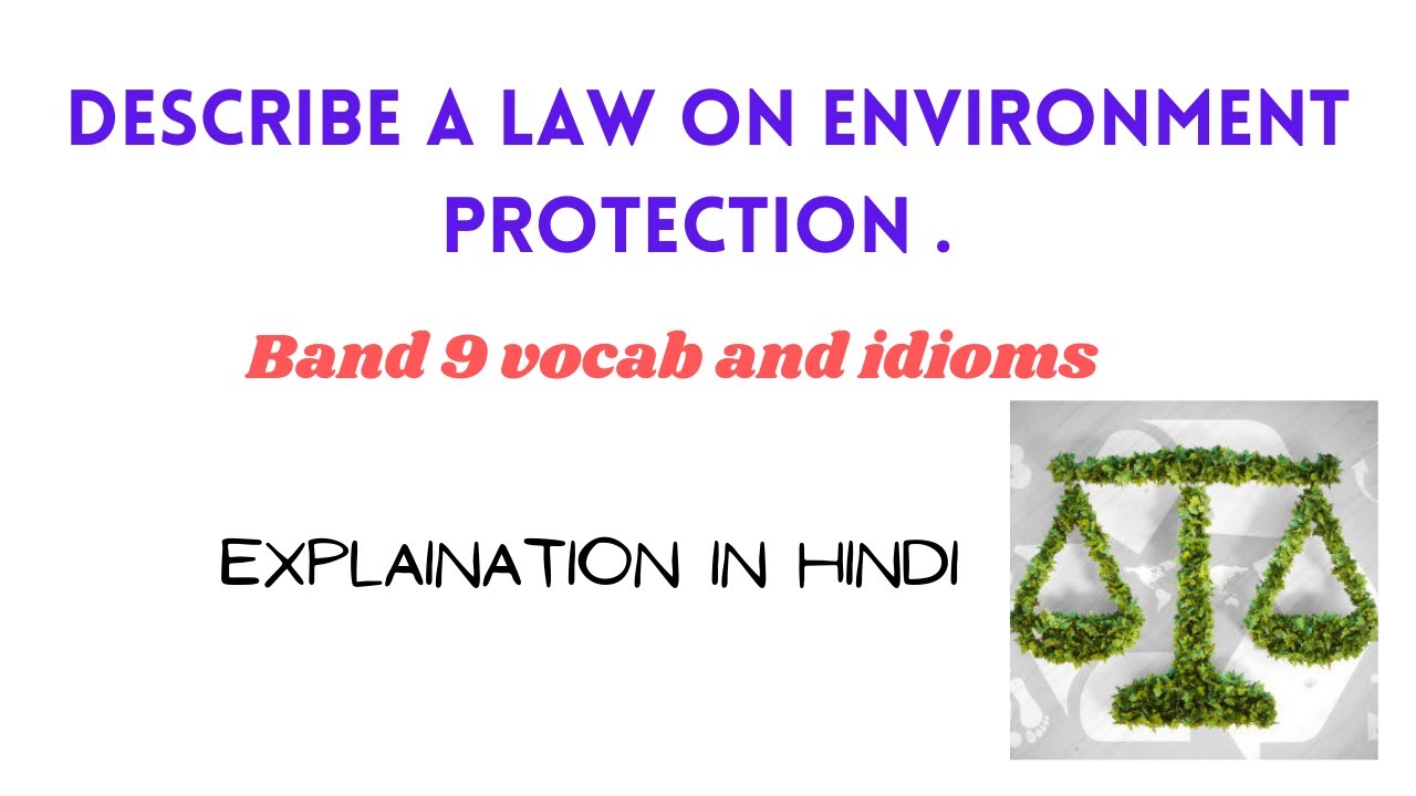 Describe a law on environment protection.