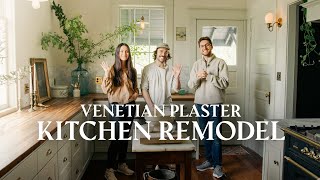 AMAZING VENETIAN PLASTER KITCHEN REMODEL | plaster range hood + full process