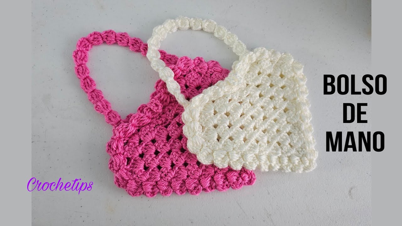 💖Teje esta Hermosa bolsa de Corazón a #CROCHET muy fácil - CROCHETIPS