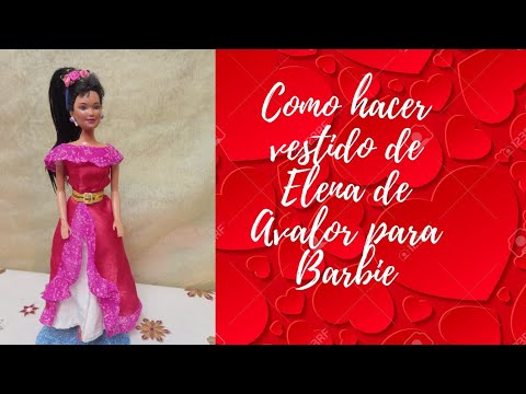 COMO HACER VESTIDO DE ELENA DE AVALOR PARA BARBIE ❤❤❤