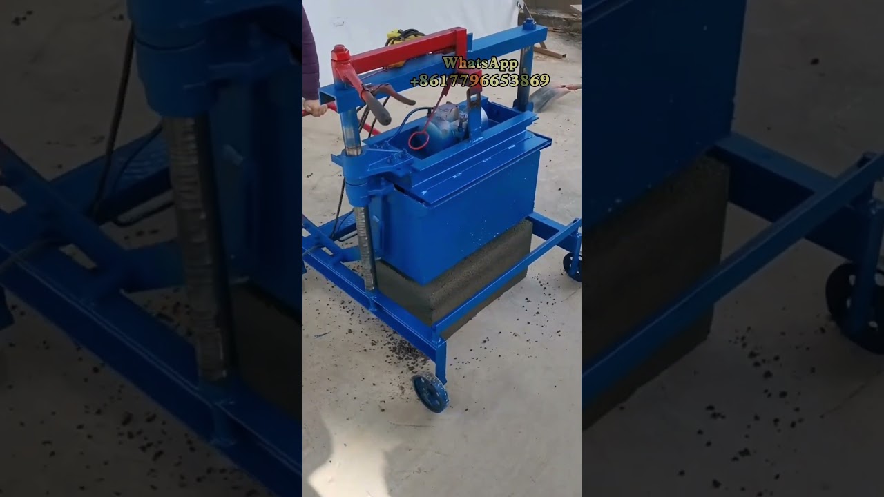Portable Manual Brick Making Machine Engineering with Motor and Gear for Cement Brick Molding 
