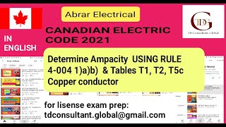 DETREMINING AMPICITY OF CONDUCTOR USING CEC 2021 RULE 4-004