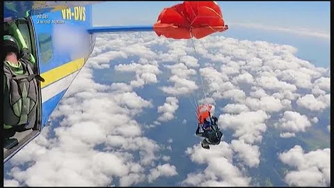 Skydiver dangles at 15,000 feet after parachute catches on plane’s tail in Australia