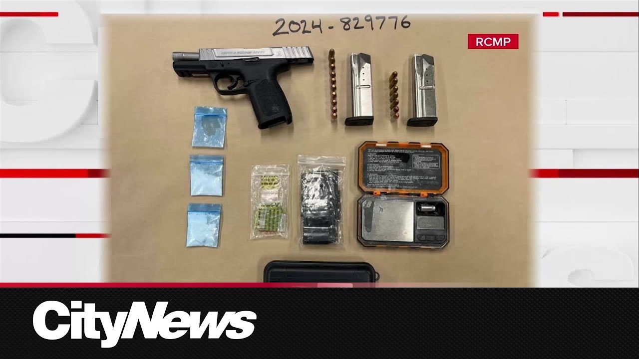 Cochrane RCMP seize drugs and loaded firearm during traffic stop - YouTube