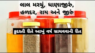 આ રીતે મસાલા સ્ટોર કરશો તો મસાલા આખુ વર્ષ સારા જ રહેશે અને જીવાત પણ નહી પડે | How to store spices