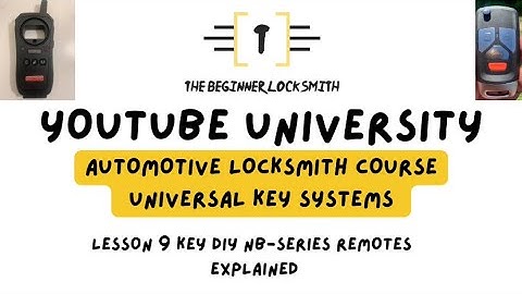 YouTube University Automotive Locksmith Course Universal key systems-Key Diy NB Series Remotes