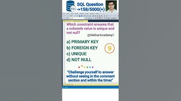 SQL Question 158 || #shorts #ytshorts #youtubeshorts #sql #interview #reels #mysql @SekharAcademy1