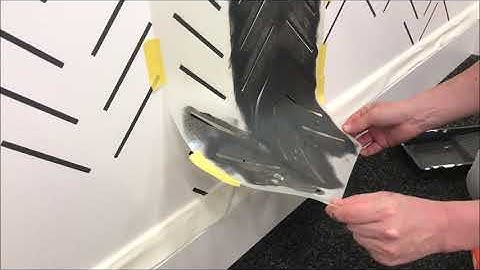 How to Stencil Wall Tutorial - Herringbone pattern Feature Wall