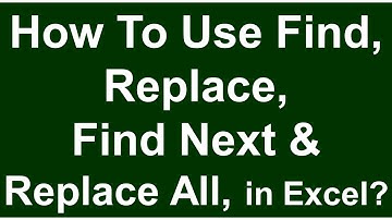 How To Use Find, Replace, Find Next & Replace All, in Excel:  Urdu /Hindi