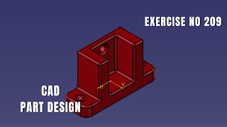 CAD Design Exercise 210 | Catia v5 tutorial exercise I Part Design | CATIA Design | Solidworks