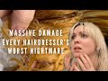 Every hairstylists NIGHTMARE: Massive damage and how I handled it - Hair Melting Storytime Fail