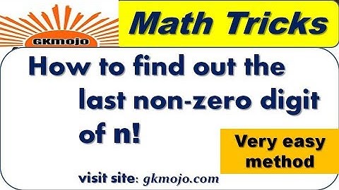 How to find the last non-zero digit of n! (n factorial) #CAT #GMAT #GRE #XAT