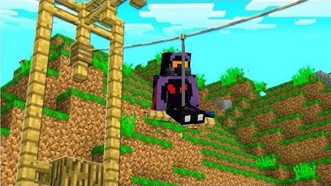 How to make working zipline MINECRAFT | NO MOD OR ADDON |Simple|