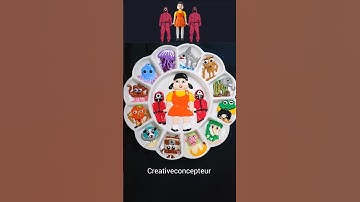 Italian Brainrot vs Squid Game color mixing, Guess the mixed color #shorts