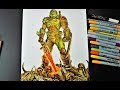 ARTIST Draws DOOM ETERNAL in 24 Hours !! (DOOM Eternal OST)