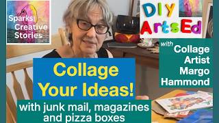Create a Collage! How-To for Kids, using Junk Mail, Magazines and Pizza Boxes