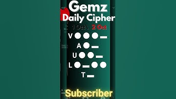 Gemz Daily Cipher Morse Code 1 Oct  -2 October 2024 | Unlock Today’s Code & Rewards! #gemzdailycode