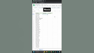 Split Names in GSheets 💔 #gsheets