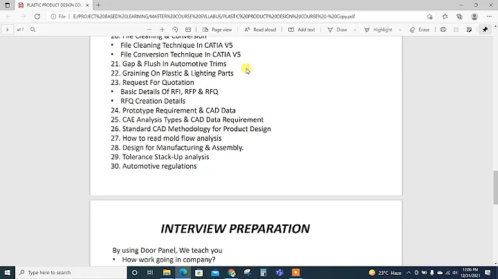 PLASTIC PRODUCT DESIGN COURSE CONTENT I JOIN NOW I Link In Description