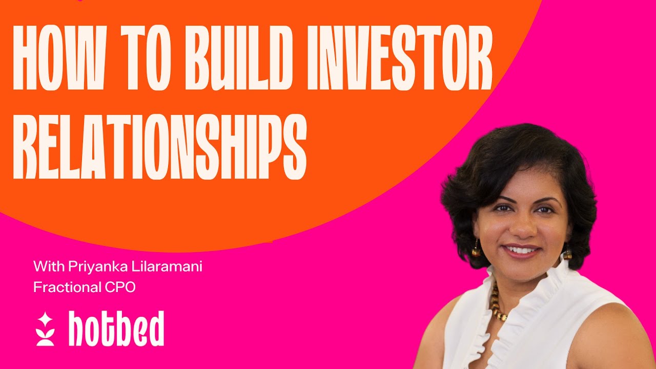 How to build investor relationships