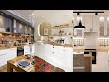 White Kitchen with Wood Countertops. White Kitchen Countertops Design and Ideas.