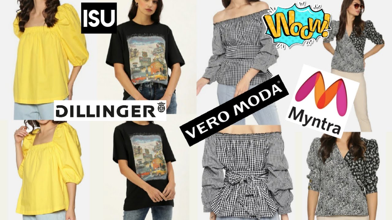 MYNTRA WOMEN HAUL | VERO MODA | DILLINGER | ISU | TRENDY TOPS | LATEST | MUST WATCH | 2021 | - YouTube