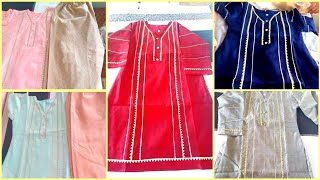 childrens paper cotton frock gota work Type PARTY WEAR  3pc stiched suit FOR EID