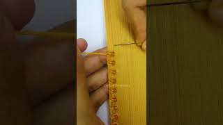 🔥 Handmade Superb Border Lace Embroidery! 🪡😱 #viral #embroidery #shorts