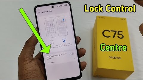 Realme C75 5G Mein control centre kaise lock Karen/How to lock notification bar realme C75 5g