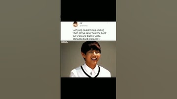 Thumbnail of taehyung couldn't stop smiling when army sang "hold me tight" the first song that he wrote