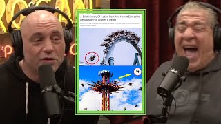 Joe Rogan & Joey Diaz - One Of The Most DANGEROUS Amusement Park & Outrageous Lawsuits!!!