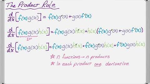The Product Rule for Three or More Functions