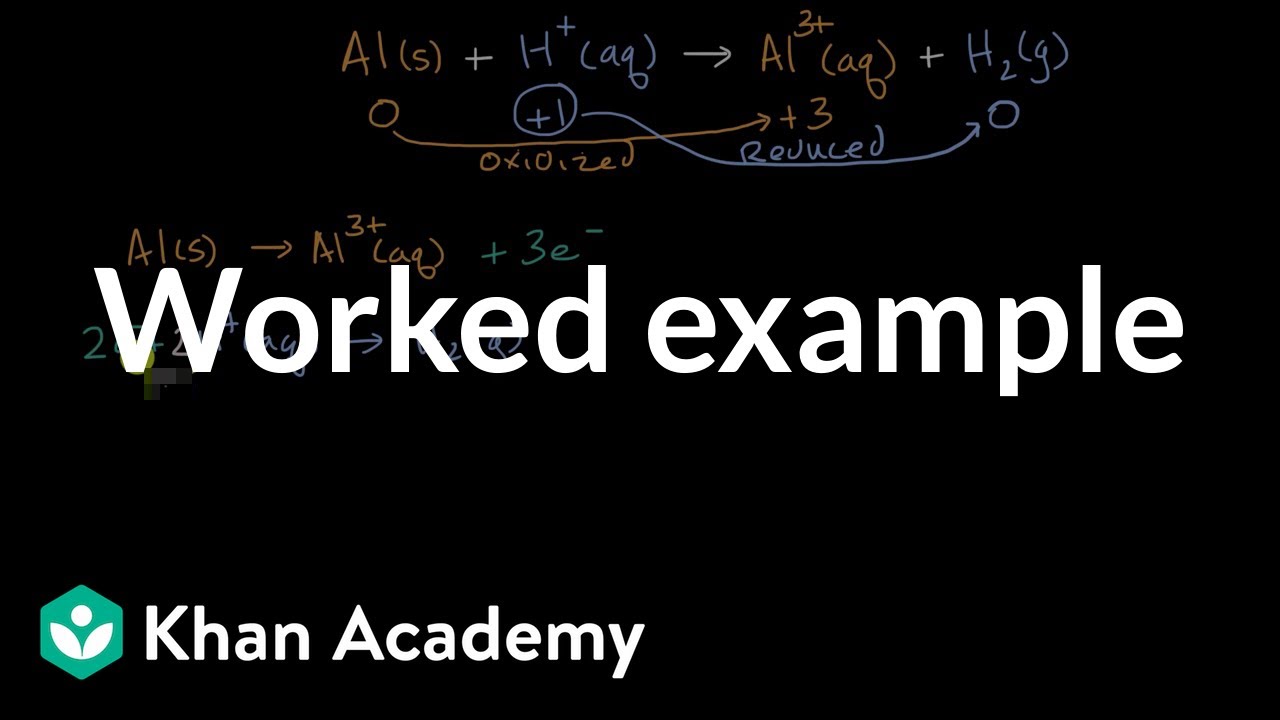 Balancing a simple redox equation (worked example) (video)  Khan