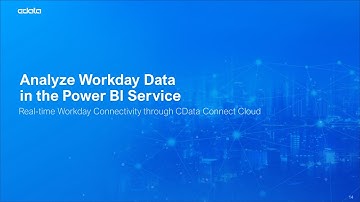 Analyze Workday in the Power BI Service | Connect Cloud