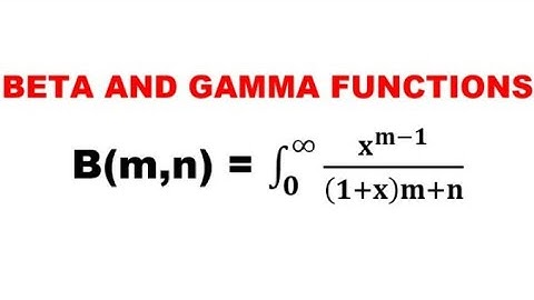 Beta And Gamma Functions -Problem