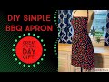 EASY SIMPLE BBQ STYLE APRON DIY SEWING TUTORIAL - Beginner Step by Step Guide with Pattern Design!