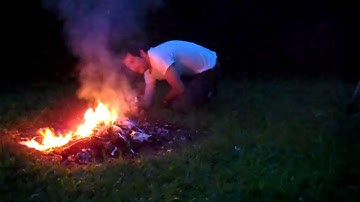 trash fire + silly string