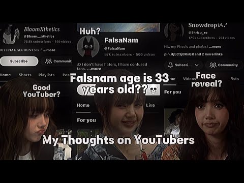My Thoughts on YouTubers! 💀😭✨ (No Hate )
