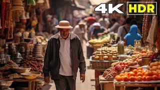 Marrakech, Morocco - Unforgettable Walking Tour | 4K 60FPS HDR Virtual walk of Marrakech